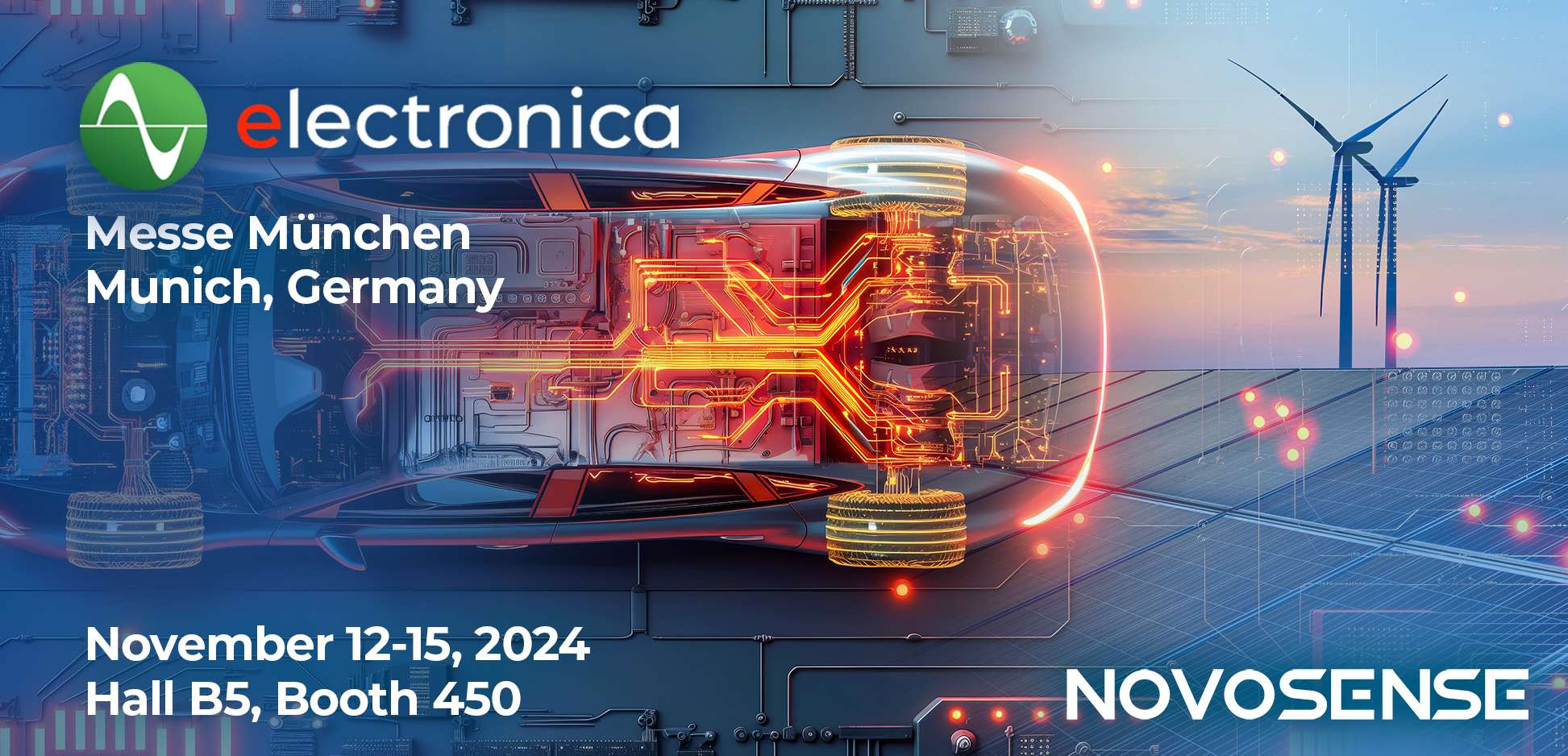 NOVOSENSEは、インテリジェントカー、電動化、産業制御に関する最新の研究開発成果をelectronica 2024に発表